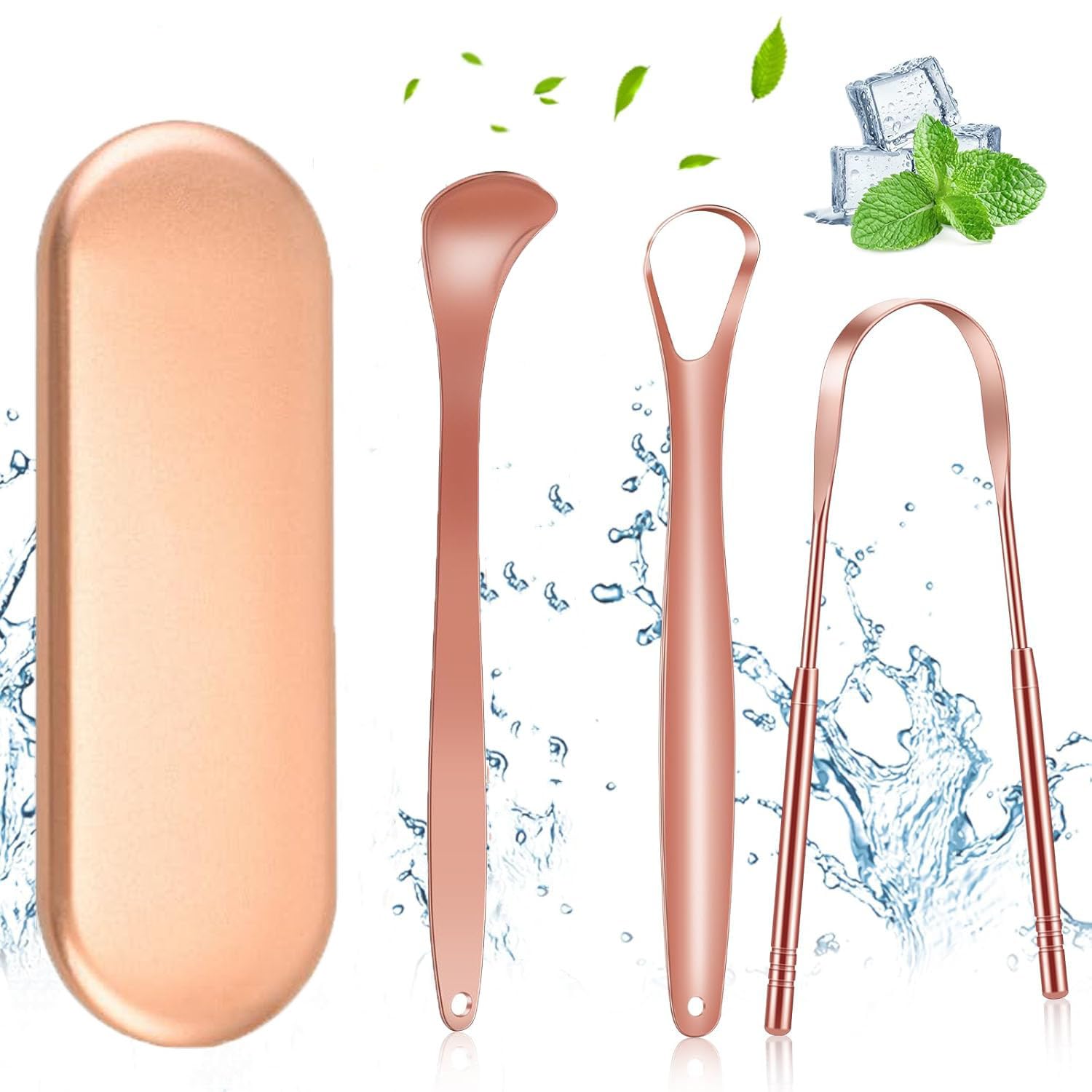 HANNEA 3 Pack Tongue Scraper for Adults and Kids,100% Stainless Steel Tongue Scraper with Travel Case,Reduce Bad Breath,Easy to Use and Carry,Metal Tongue Scraper for Oral Care&Hygiene HANNEA 3 Pack Tongue Scraper for Adults and Kids,100% Stainless Steel Tongue Scraper with Travel Case,Reduce Bad Breath,Easy to Use and Carry,Metal Tongue Scraper for Oral Care&Hygiene